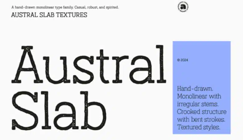 Austral Slab Textures Font