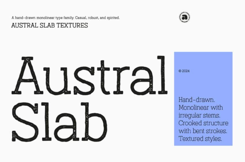 Austral Slab Textures Font