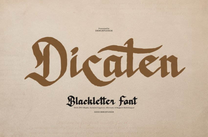 Dicaten Font