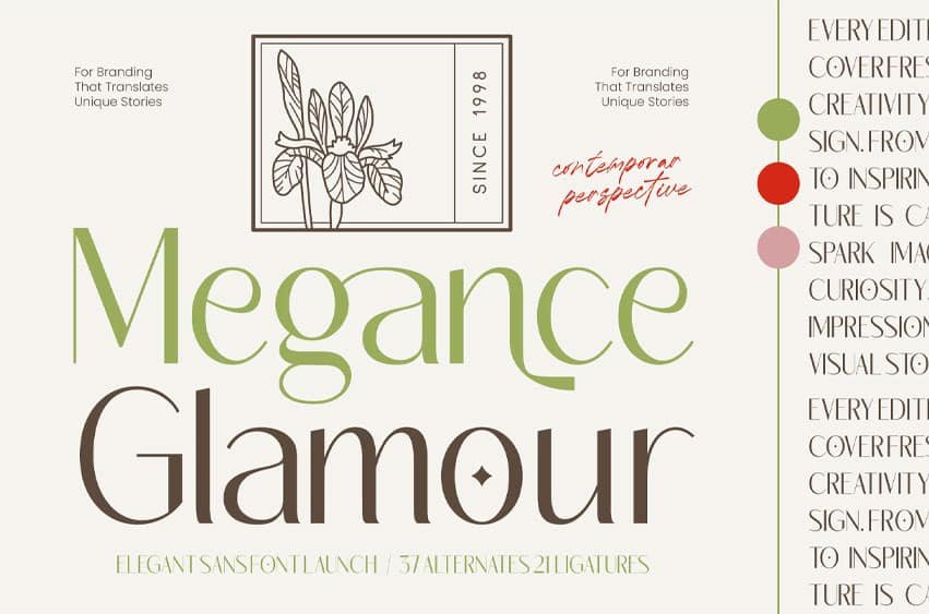 Megance Glamour Font