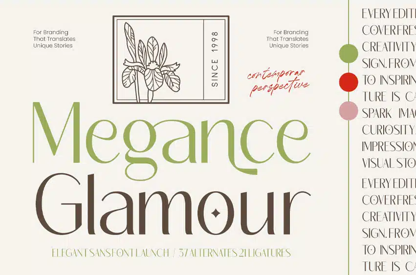 Megance Glamour Font