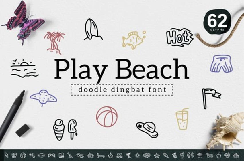 Play Beach Dingbat Font