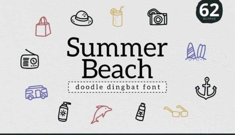 Summer Beach Doodle Font