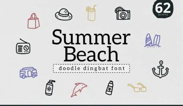Summer Beach Doodle Font