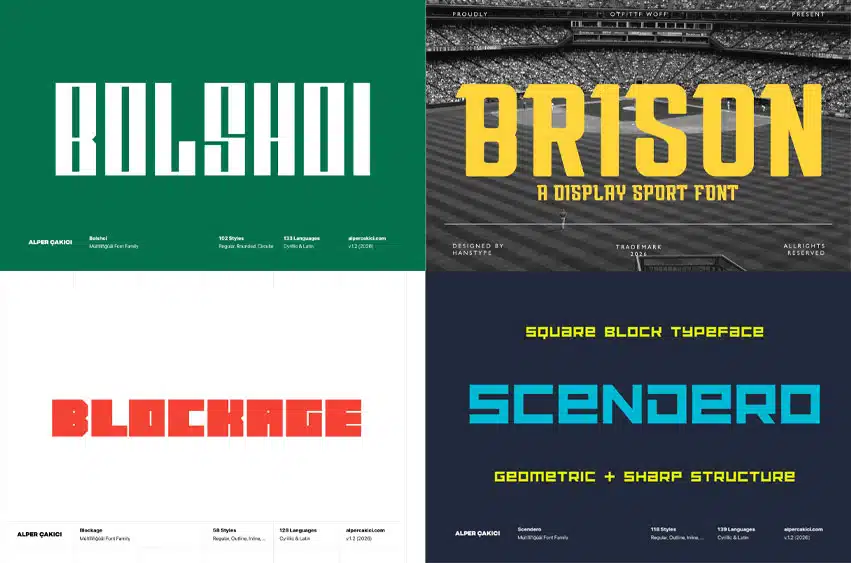 4 Bold Display Fonts for Sports, Streetwear, and Anything That Needs to Yell