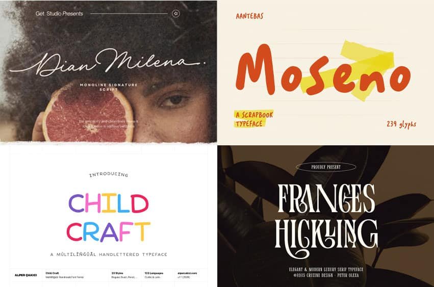 4 Handwritten and Script Fonts for Etsy Sellers, Wedding Designers, and Small Shops
