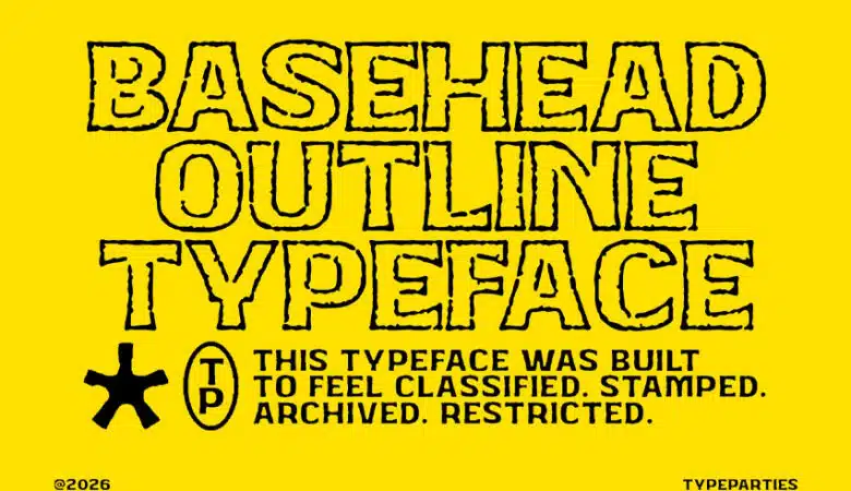 Basehead Outline Font