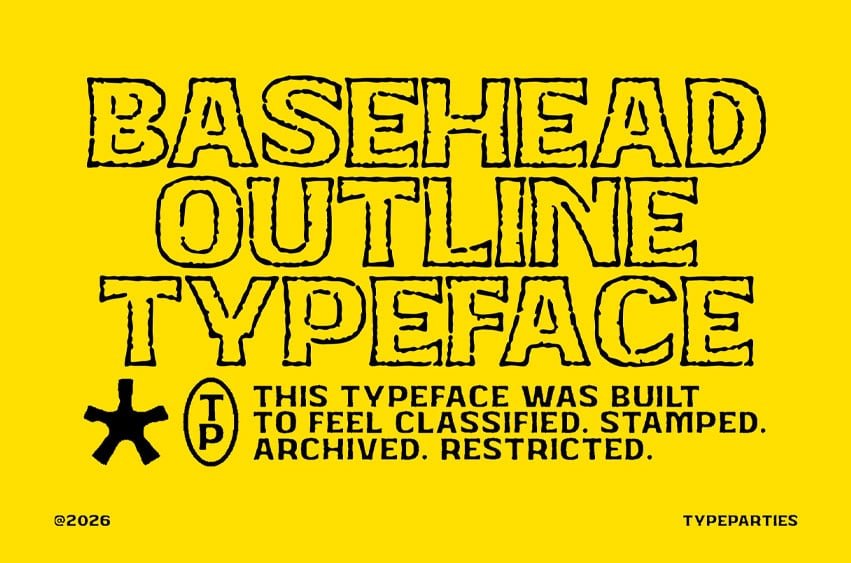 Basehead Outline Font