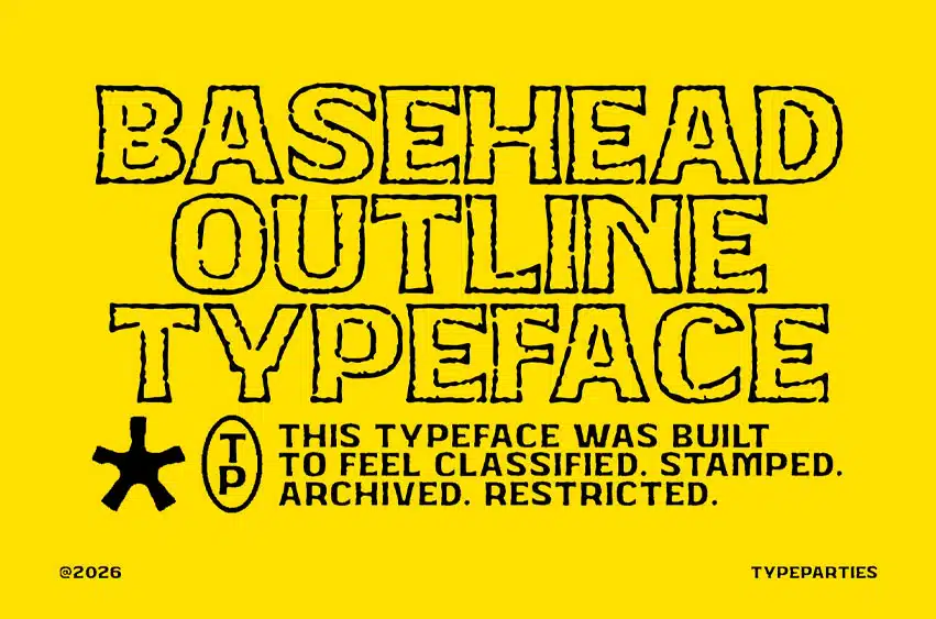 Basehead Outline Font