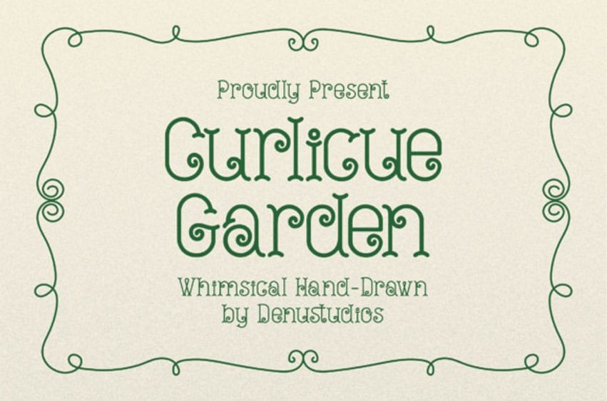 Curlicue Garden Font