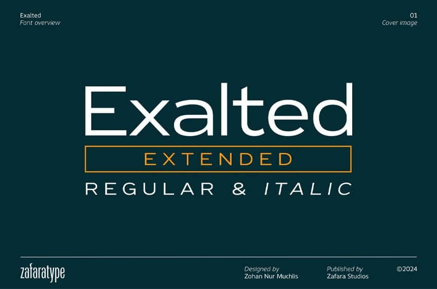 Exalted Extended Font