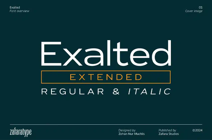 Exalted Extended Font