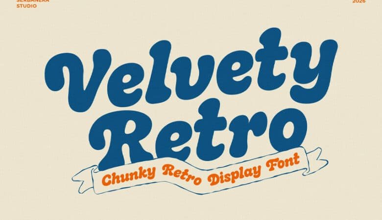 Velvety Retro Font